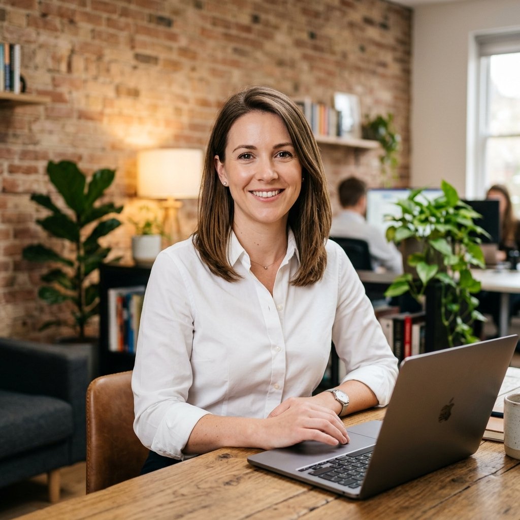 Professional Woman with Laptop